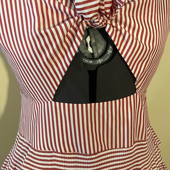 Chapter Stripes Tiered Ruffle Dress with Cut Out Size Medium - Picture 4 of 16